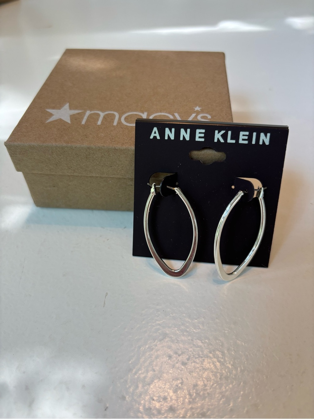 Anne Klein Silver Hoop Earrings